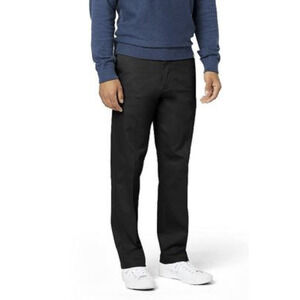 Dockers Men Iron Free Stain Defender Straight Fit Khaki Pants Black Size 38X30